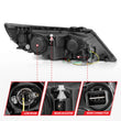 Load image into Gallery viewer, ANZO 2011-2013 Kia Sorento Projector Headlights w/ Halo Black (CCFL) - Additional View 8