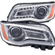 Load image into Gallery viewer, ANZO 2011-2014 Chrysler 300 Projector Headlights w/ Plank Style Design Chrome - Main Product View