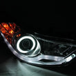 Load image into Gallery viewer, ANZO 2011-2014 Hyundai Elantra Projector Headlights w/ Halo Black (CCFL) - Side View