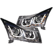 Load image into Gallery viewer, ANZO 2011-2015 Chevrolet Cruze Projector Headlights w/ U-Bar Black