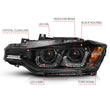 Load image into Gallery viewer, ANZO 2012-2015 BMW 3 Series Projector Headlights w/ U-Bar Black - Additional View 7