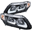 Load image into Gallery viewer, ANZO 2012-2015 Honda Civic Projector Headlights w/ U-Bar Black - Main Product View