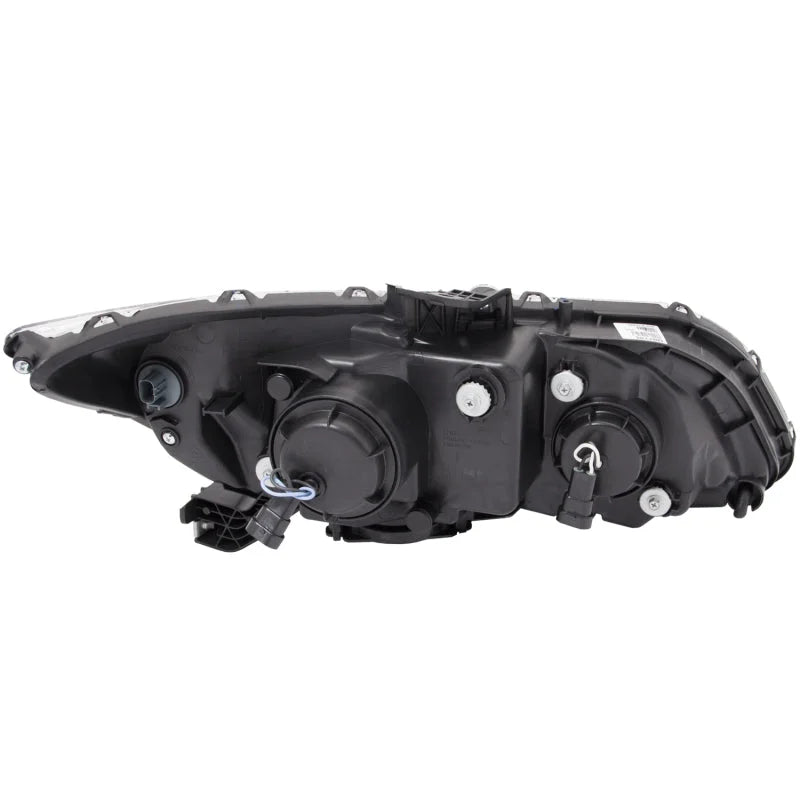 ANZO 2012-2015 Honda Civic Projector Headlights w/ U-Bar Black - Detail View