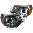 Load image into Gallery viewer, ANZO 2012-2015 Toyota Tacoma Projector Headlights w/ U-Bar Black - Main Product View