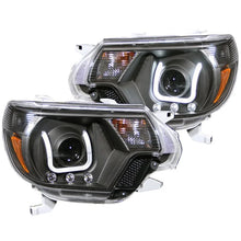 Load image into Gallery viewer, ANZO 2012-2015 Toyota Tacoma Projector Headlights w/ U-Bar Black - Main Product View