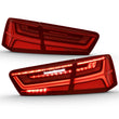 Load image into Gallery viewer, ANZO 2012-2018 Audi A6 LED Taillight Black Housing Red/Clear Lens 4 pcs (Sequential Signal) - Additional View 5