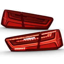 Load image into Gallery viewer, ANZO 2012-2018 Audi A6 LED Taillight Black Housing Red/Clear Lens 4 pcs (Sequential Signal) - Additional View 5