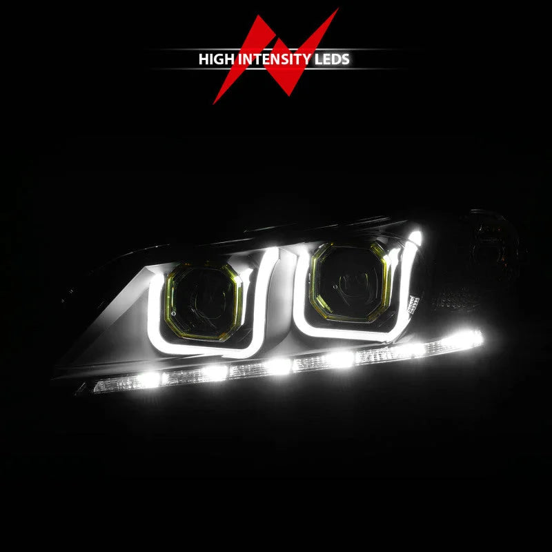 ANZO 2013-2015 Honda Accord Projector Headlights w/ U-Bar Black - Additional View 6