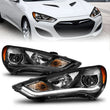 Load image into Gallery viewer, ANZO 2013-2015 Hyundai Genesis Projector Headlights w/ Plank Style Design Black (HID Compatible) - Main Product View