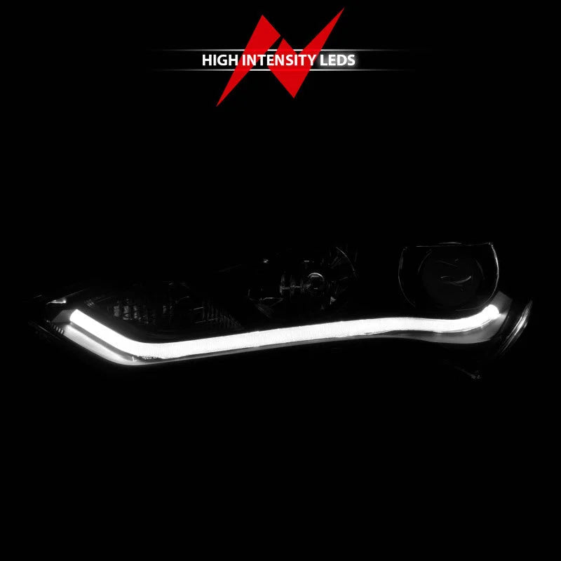 ANZO 2013-2015 Hyundai Genesis Projector Headlights w/ Plank Style Design Black (HID Compatible) - Additional View 5