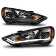 Load image into Gallery viewer, ANZO 2013-2015 Hyundai Genesis Projector Headlights w/ Plank Style Design Black (HID Compatible) - Additional View 7