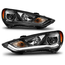 Load image into Gallery viewer, ANZO 2013-2015 Hyundai Genesis Projector Headlights w/ Plank Style Design Black (HID Compatible) - Additional View 7