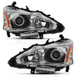 Load image into Gallery viewer, ANZO 2013-2015 Nissan Altima Projector Headlight Chrome Amber - Side View