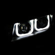 Load image into Gallery viewer, ANZO 2014-2015 Chevrolet Camaro Projector Headlights w/ U-Bar Black - Side View