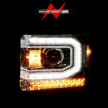 Load image into Gallery viewer, ANZO 2014-2015 Gmc Sierra 1500 Projector Headlights w/ Light Bar Chrome Housing (Halogen Type) - Additional View 8