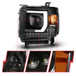 Load image into Gallery viewer, ANZO 2014-2015 Gmc Sierra 1500HD Projector Plank Style Headlight Black W/ Drl - Back View