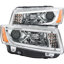 Load image into Gallery viewer, ANZO 2014-2015 Jeep Grand Cherokee Projector Headlights w/ Plank Style Design Chrome - Main Product View