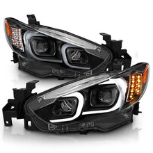 Load image into Gallery viewer, ANZO 2014-2015 Mazda 6 Projector Headlights w/ Plank Style Design Black - Side View