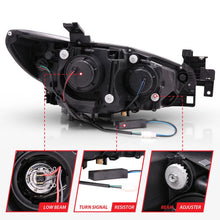 Load image into Gallery viewer, ANZO 2014-2015 Mazda 6 Projector Headlights w/ Plank Style Design Black - Additional View 5