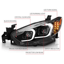 Load image into Gallery viewer, ANZO 2014-2015 Mazda 6 Projector Headlights w/ Plank Style Design Black - Additional View 6