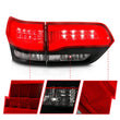 Load image into Gallery viewer, ANZO 2014-2016 Jeep Grand Cherokee LED Taillights Red/Clear - Back View