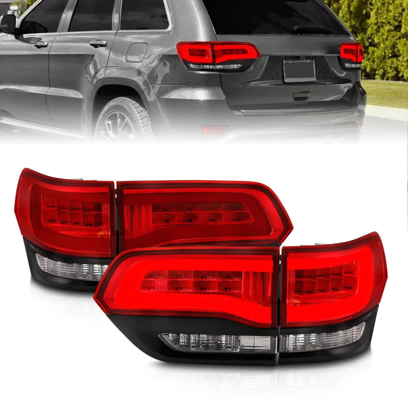ANZO 2014-2016 Jeep Grand Cherokee LED Taillights Red/Clear - Additional View 5
