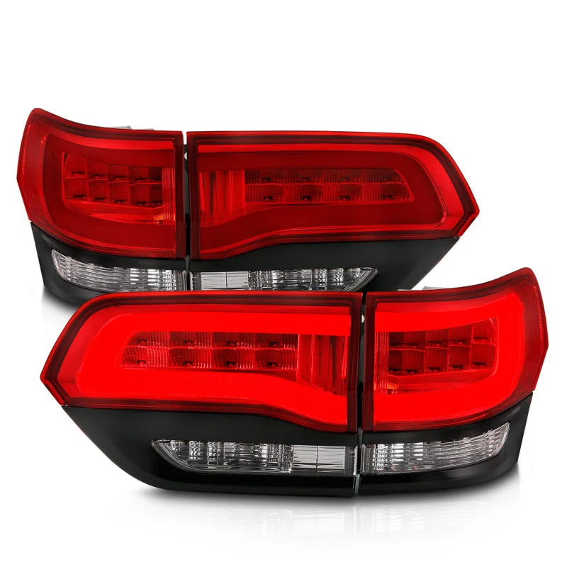 ANZO 2014-2016 Jeep Grand Cherokee LED Taillights Red/Clear - Additional View 7