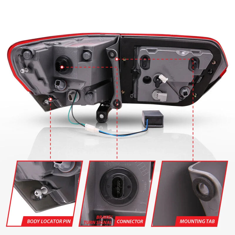 ANZO 2014-2016 Jeep Grand Cherokee LED Taillights Red/Smoke - Additional View 5