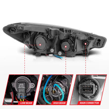 Load image into Gallery viewer, ANZO 2014-2016 Kia Forte Projector Headlights w/ Light Bar Black Housing w/ DRL - Installation View