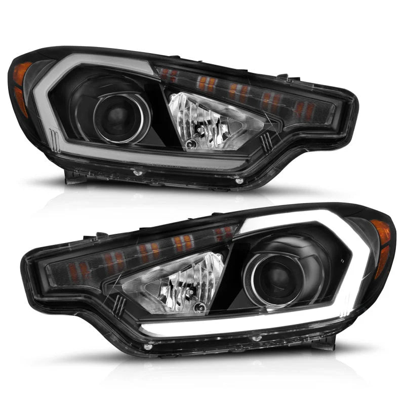 ANZO 2014-2016 Kia Forte Projector Headlights w/ Light Bar Black Housing w/ DRL - Additional View 6