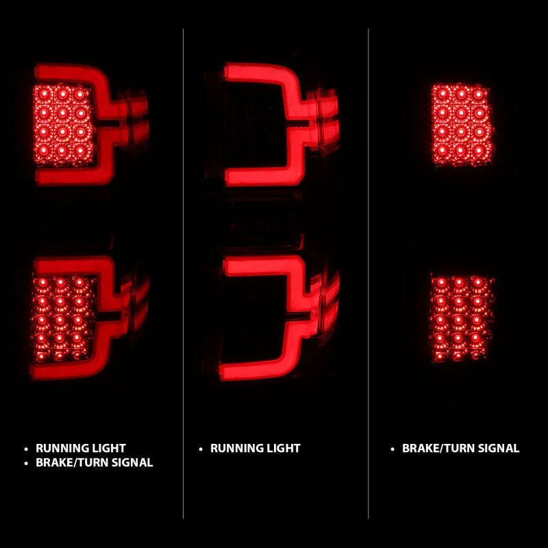 ANZO 2014-2018 Chevy Silverado 1500 LED Taillights Chrome - Main Product View