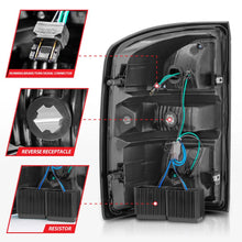 Load image into Gallery viewer, ANZO 2014-2018 GMC Sierra LED Tail Lights Black Housing Red/Clear Lens - Additional View 7