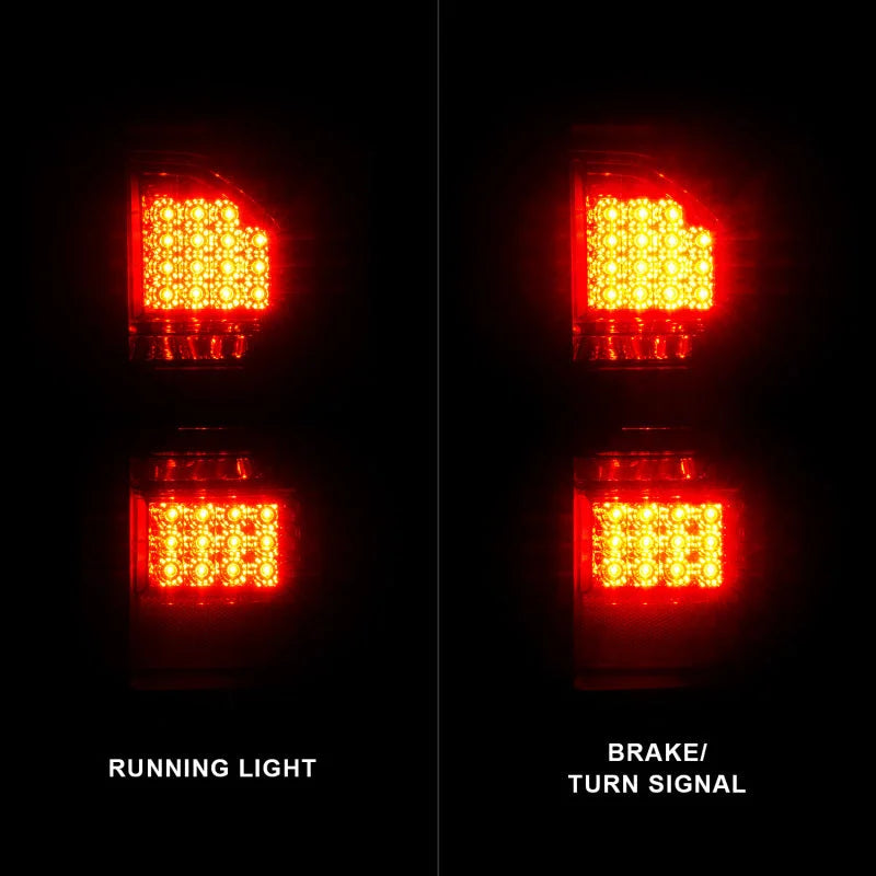 ANZO 2014-2018 GMC Sierra LED Tail Lights Black Housing Smoke Lens - Additional View 6