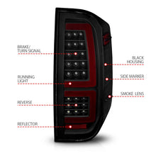 Load image into Gallery viewer, ANZO 2014-2021 Toyota Tundra LED Taillights Black Housing/Smoke Lens - Back View