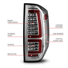 Load image into Gallery viewer, ANZO 2014-2021 Toyota Tundra LED Taillights Chrome Housing/Clear Lens - Installation View