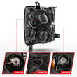 Load image into Gallery viewer, ANZO 2015-2016 Chevrolet Silverado Projector Headlights w/ Plank Style Design Black w/ Amber - Additional View 5