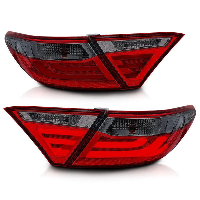 ANZO 2015-2016 Toyota Camry LED Taillights Smoke - Side View