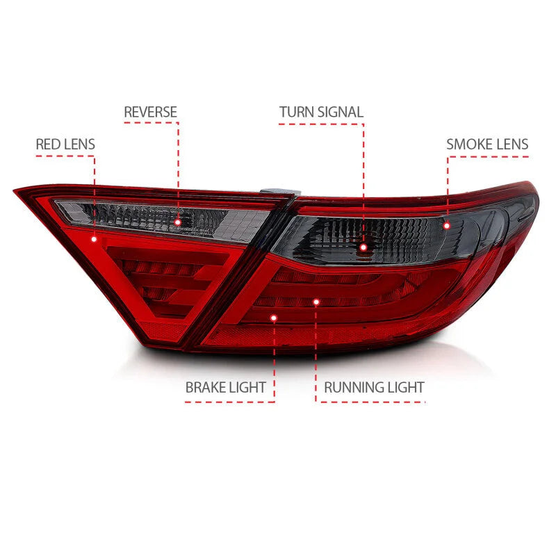ANZO 2015-2016 Toyota Camry LED Taillights Smoke - Additional View 5