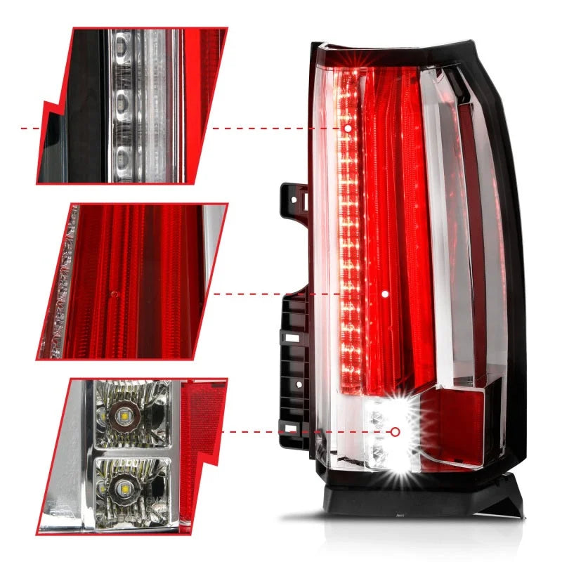 ANZO 2015-2017 Chevrolet Suburban/Tahoe LED Taillights Chrome - Additional View 10