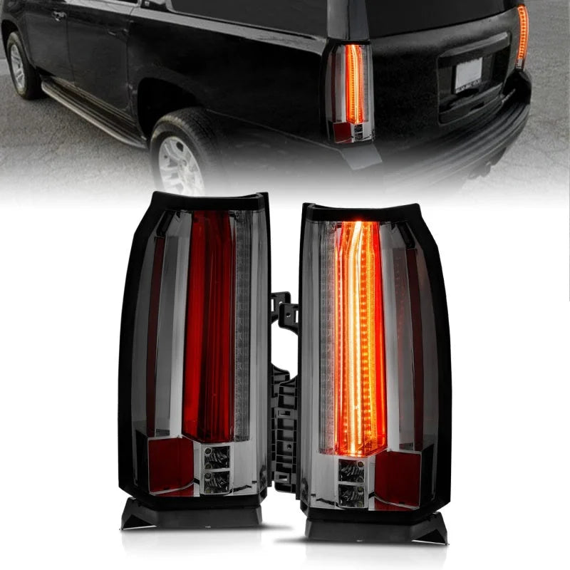 ANZO 2015-2017 Chevrolet Suburban/Tahoe LED Taillights Smoke - Side View