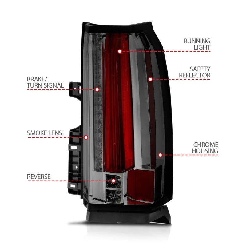 ANZO 2015-2017 Chevrolet Suburban/Tahoe LED Taillights Smoke - Additional View 9