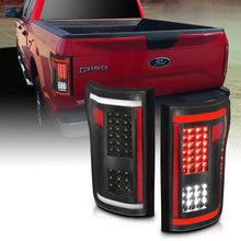 Load image into Gallery viewer, ANZO 2015-2017 Ford F-150 LED Taillights Black - Back View