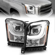 Load image into Gallery viewer, ANZO 2015-2017 GMC Yukon XL Projector Headlights W Lightbar - Chrome/Amber - Main Product View