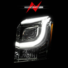 Load image into Gallery viewer, ANZO 2015-2017 GMC Yukon XL Projector Headlights W Lightbar - Chrome/Amber - Additional View 7