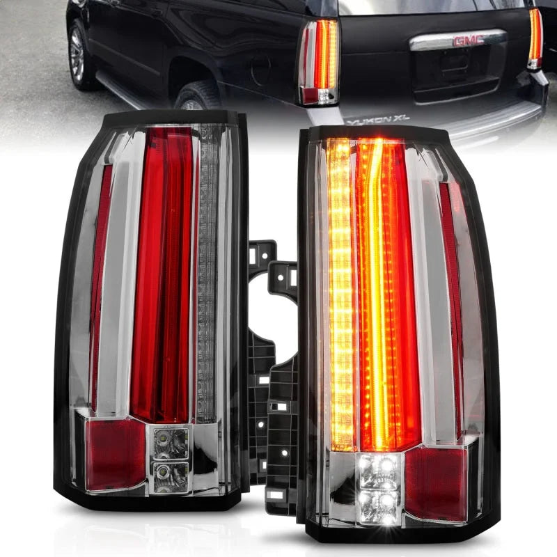 ANZO 2015-2017 GMC Yukon/Yukon XL LED Taillights Chrome - Side View