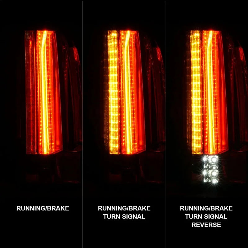 ANZO 2015-2017 GMC Yukon/Yukon XL LED Taillights Chrome - Back View