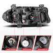 Load image into Gallery viewer, ANZO 2015-2018 Dodge Charger Projector Headlights Plank Style Black - Additional View 6