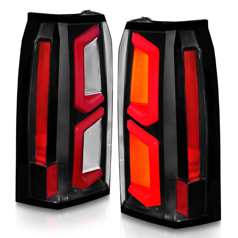 ANZO 2015-2020 Chevrolet Tahoe LED Tail Lights w/ Light Bar Black Housing Clear Lens - Additional View 5