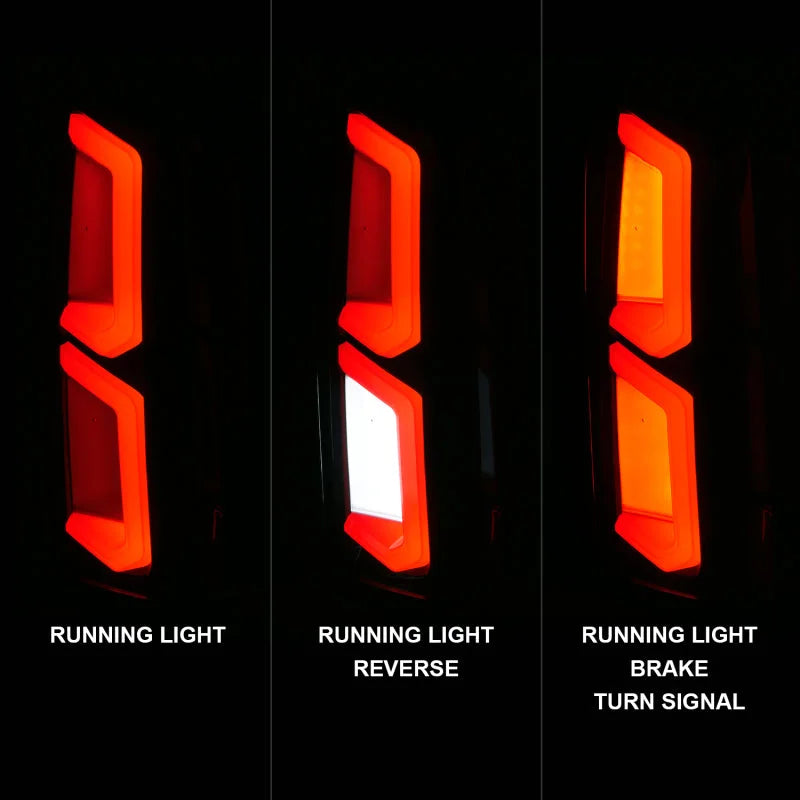 ANZO 2015-2020 Chevrolet Tahoe LED Tail Lights w/ Light Bar Black Housing Somke Lens - Additional View 7
