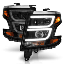 Load image into Gallery viewer, ANZO 2015-2020 Chevy Tahoe Projector Headlights Plank Style Black w/DRL - Side View